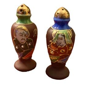 Vintage Japanese Moriage Gilded Salt and Pepper Shakers {30% off bundled}